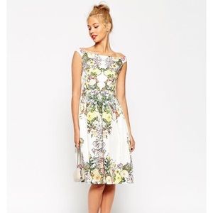 Floral Off-the-Shoulder ASOS Midi Dress